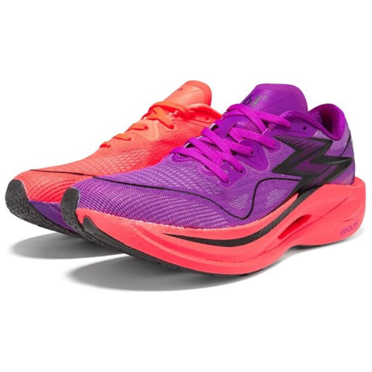 361° Slip Resistant And Breathable Coverage Low top Casual Sprint Running Shoes Men’s Purple Red Mismatched
