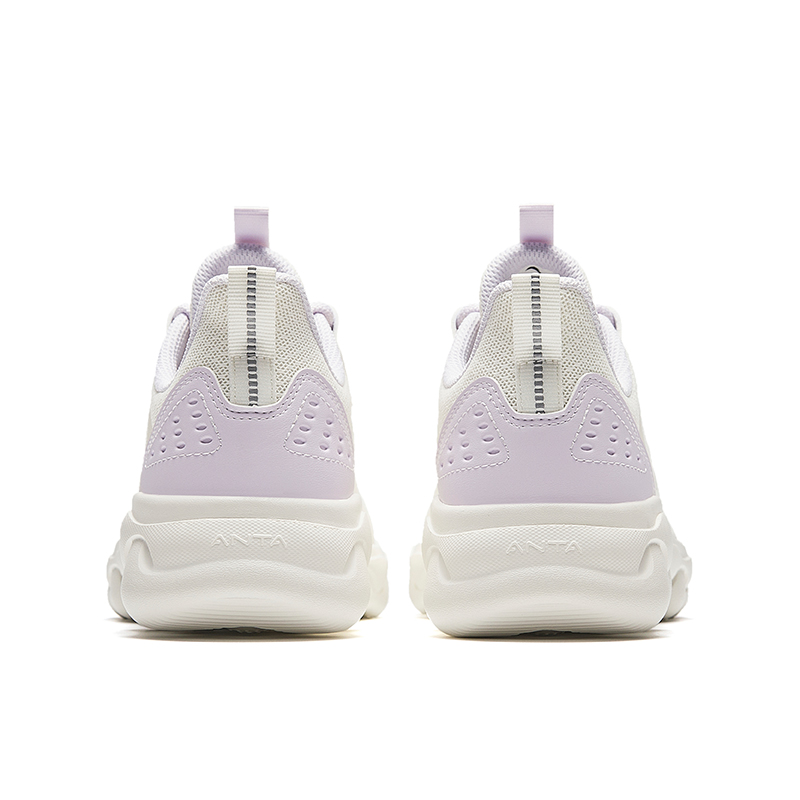 Anta Running Collection Slip Resistant Abrasion Resistant Low top Running Shoes Women’s White Purple