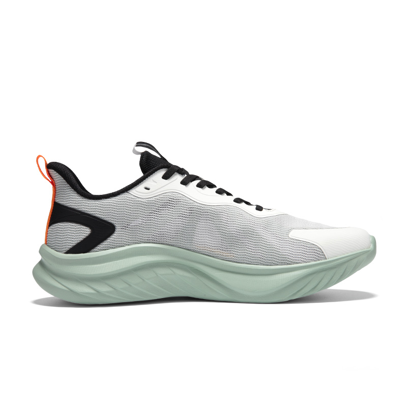 Erke Cushioning Breathable Lightweight Low top Casual Running Shoes Men’s Microcrystal White Emerald Wave