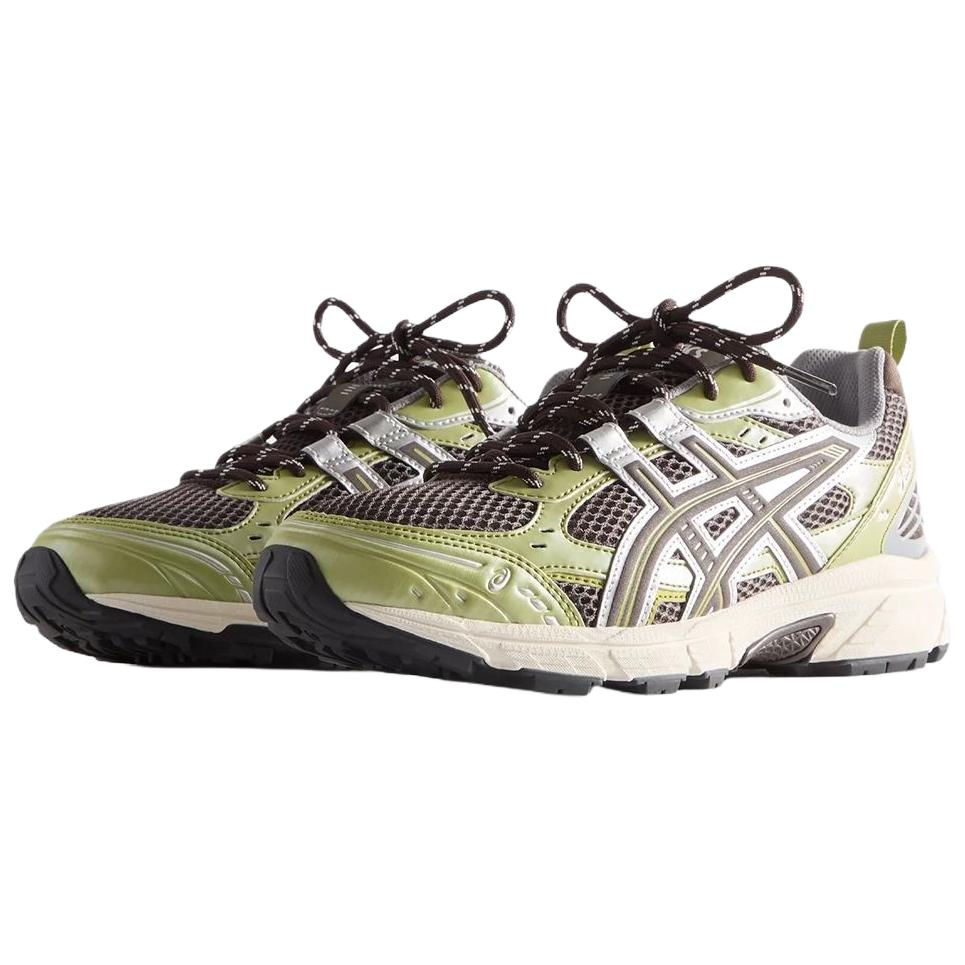 KITH x ASICS GEL NUNOBIKI Abrasion Resistant Low top Running Shoes Unisex Black Green