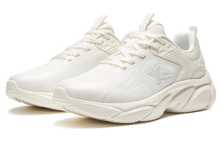 XTEP Fashion Textile, Synthetic Leather Slip Resistant, Abrasion Resistant, Lightweight Low top Running Shoes Women’s