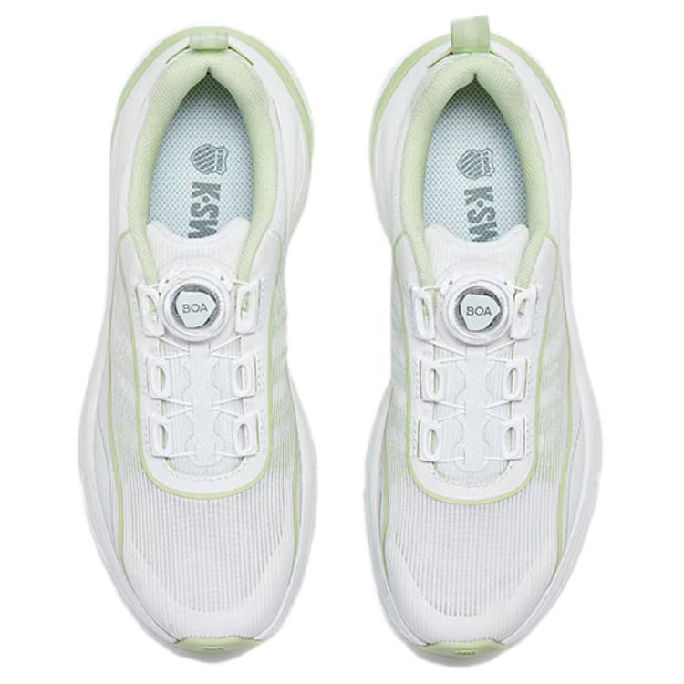 K·SWISS Slip Resistant Abrasion Resistant Slip Resistant Abrasion Resistant Low top Running Shoes Unisex White Green