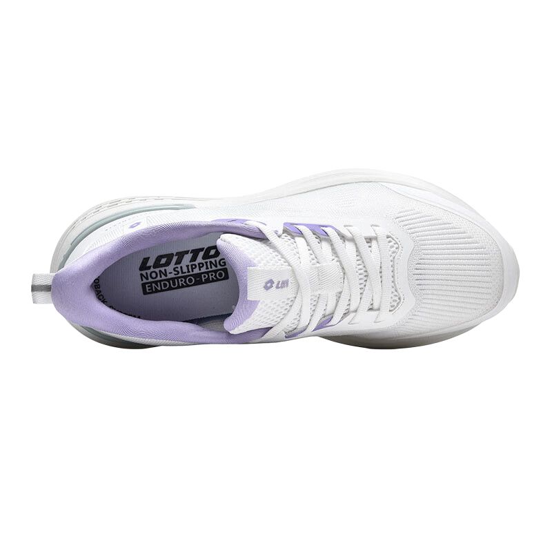 LOTTO Slip Resistant Abrasion Resistant Low top Casual Running Shoes Women’s White Purple