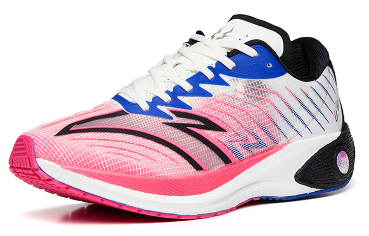Anta C202 4.0 Nitrogen Technology Breathable And Lightweight Low top Running Shoes Men’s White Black Pink