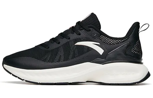 Anta Cushioning Slip Resistant Abrasion Resistant Breathable Low top Running Shoes Women's Black Gray