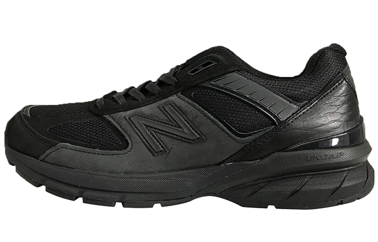 Engineered Garments x New Balance NB 990 V5 Retro Co-branded Limited Mesh Leather Low Top Marathon P Running Shoes Men's Black