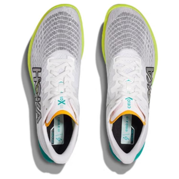 HOKA ONE ONE Cielo X 2 Slip Resistant, Breathable, And Resilient Low top Running Shoes Unisex White Blue