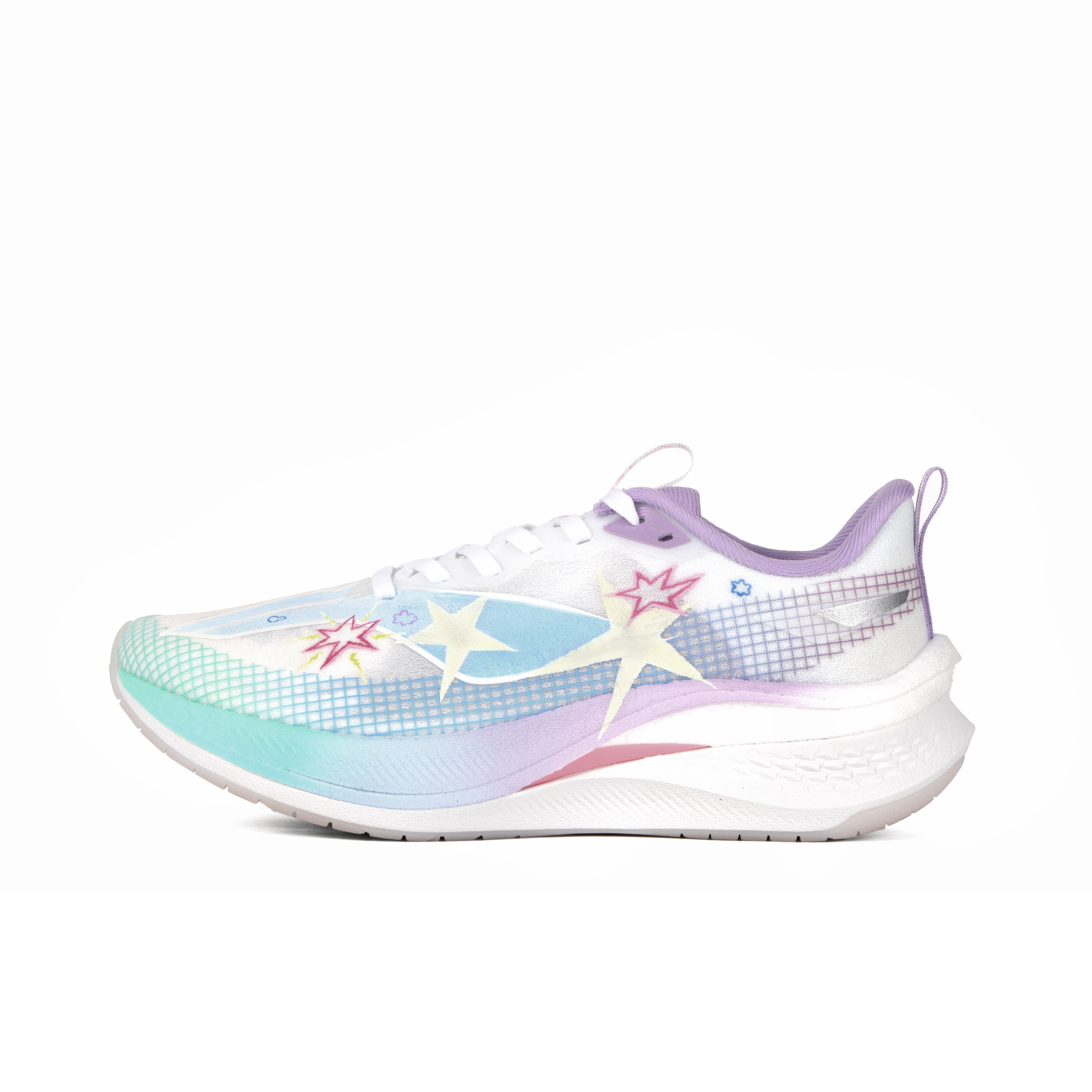 Li Ning Red Hare 7 Pro Cushioning Slip Resistant Low top Casual Running Shoes Unisex White Blue