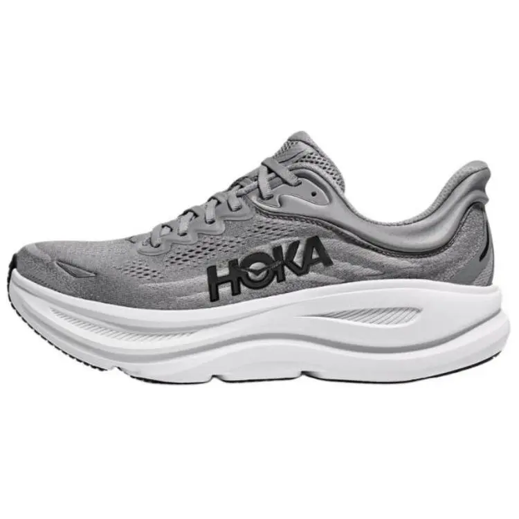 HOKA ONE ONE Bondi 9 Low top Long Distance Running Shoes Men's Gray 2E Width
