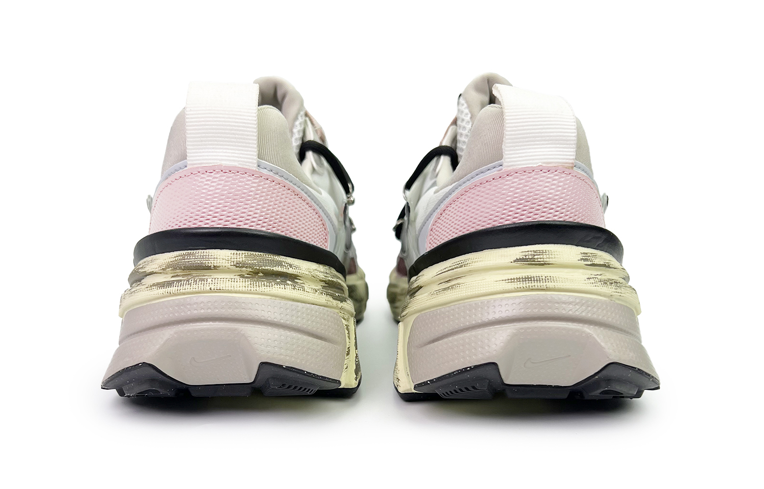 Nike V2K Run Slip Resistant Abrasion Resistant Low top Running Shoes Unisex Pink Silver