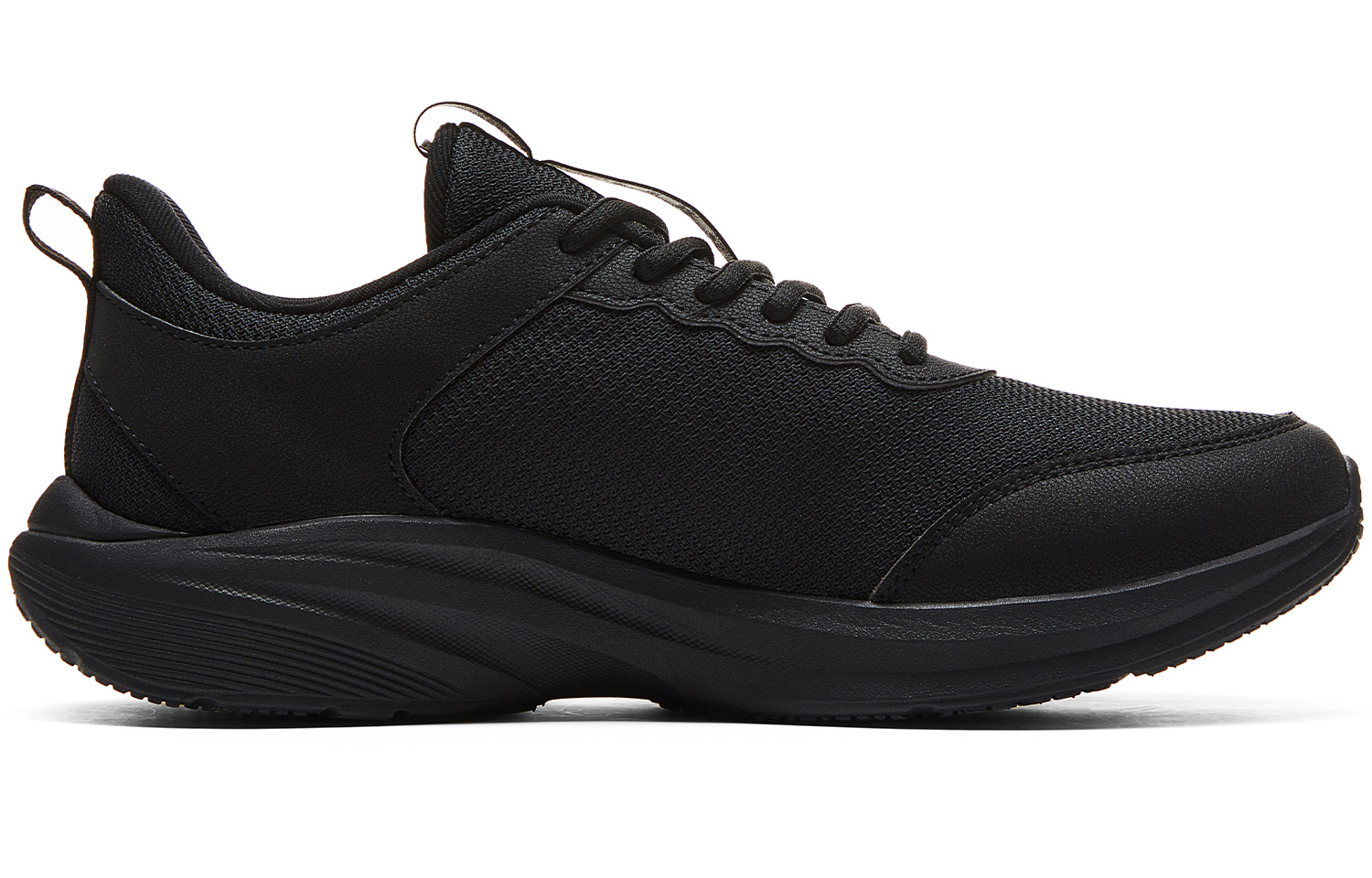 PEAK Volkswagen Running Shoes Cushioning Rebound Wear-Resistant Slip-Resistant Low-Top Running Shoes Men’s All Black