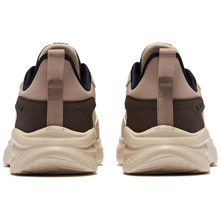 Erke Cushioning Slip Resistant Abrasion Resistant Low top Casual Running Shoes Men’s Light Smoke Coffee Dark Sandalwood