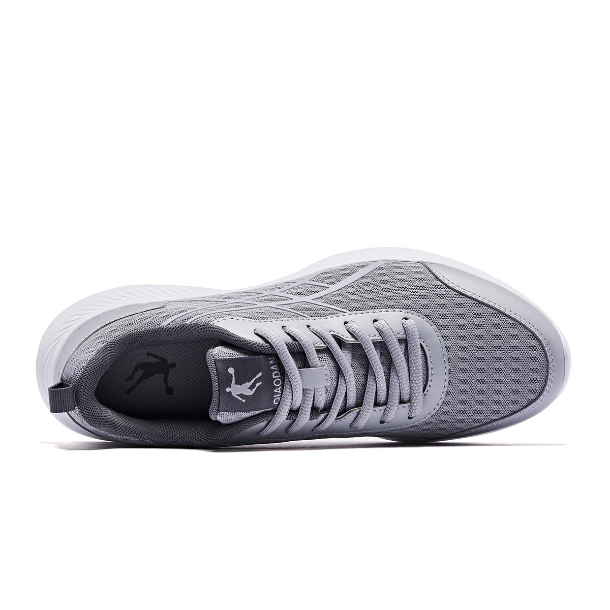 QIAODAN Cushioning Abrasion Resistant Cushioning, Wear Resistant Low top Casual Running Shoes Men’s Gray