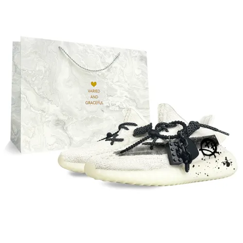 Adidas Originals Yeezy Boost 350 V2 Low top Casual Shoes Unisex Black White