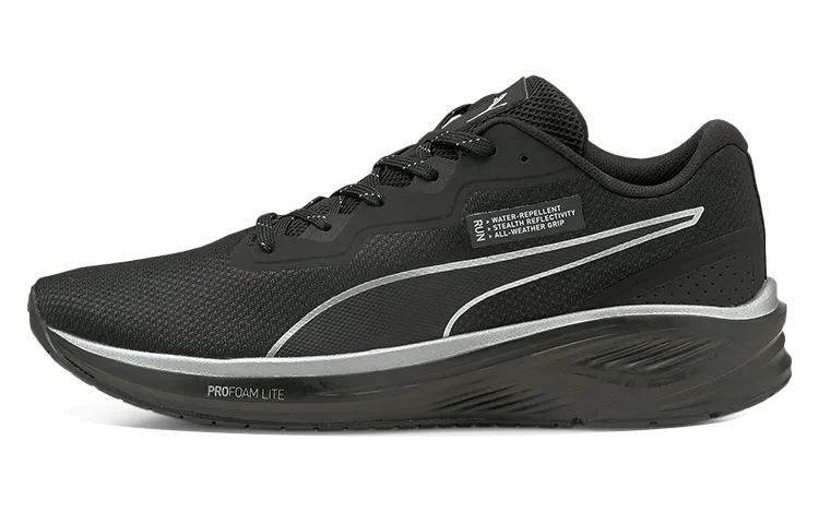 PUMA Aviator Fabric Abrasion Resistant Rebound Abrasion Resistant Rebound Low top Running Shoes Unisex Black Silver