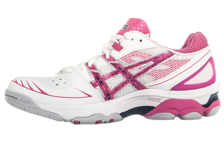ASICS Gel Netburner Super 4 Lightweight, Wear resistant, And Non slip Low top Running Shoes Women's White Rose Pink