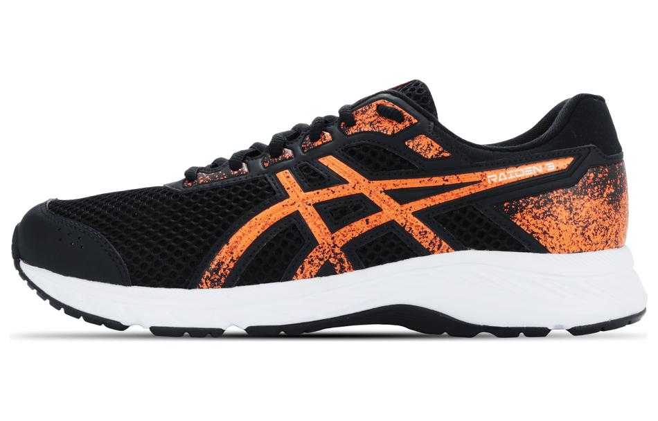 Asics Raiden 3 Abrasion Resistant Breathable Low top Running Shoes Black Orange