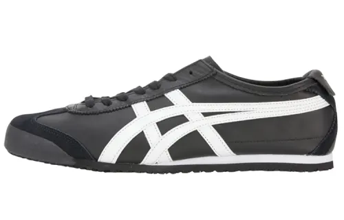 Onitsuka Tiger MEXICO 66 Leather Wear resistant And Lightweight Low top Casual Shoes Unisex Black White