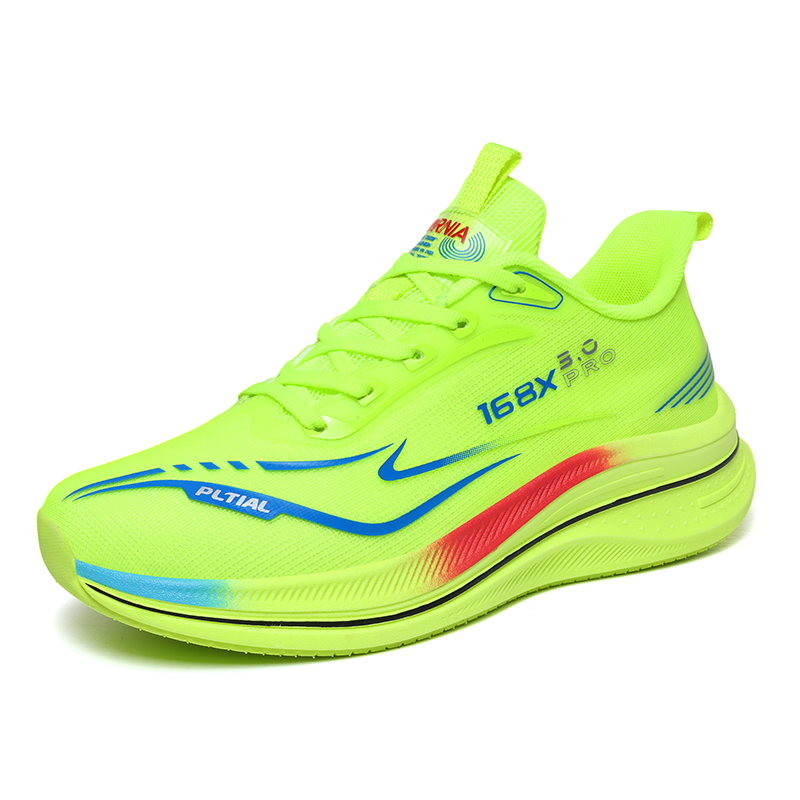 PALATIAL Light Breeze Running Shoes Unisex Low Top Gray Black/Neon Green/Black Purple/White Orange/Orange Red/Youth Green