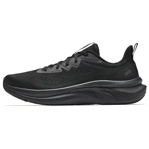 Anta Slip Resistant, Abrasion Resistant, Breathable Low top Casual Running Shoes Men's Black