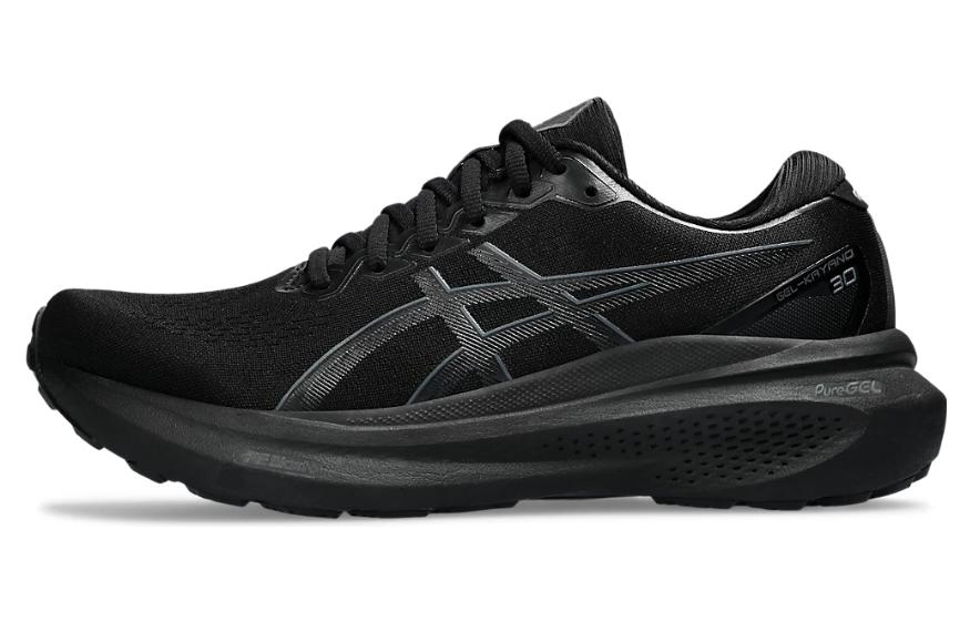 ASICS Gel-Kayano 30 Stable Cache Arch Support Fabric Shock Absorbing Breathable Wrapped Rebound Low Top Marathon Long Distance Running Shoes Men's Black