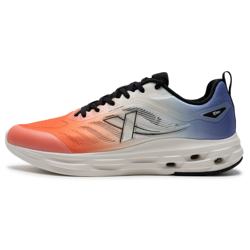 XTEP Breathable And Lightweight Low top Running Shoes Men’s Orange White Blue