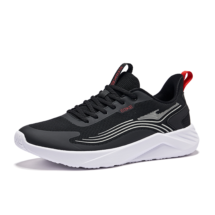 Erke Textile, Synthetic Leather Cushioning Breathable Cushioning Breathable Low top Running Shoes Men’s