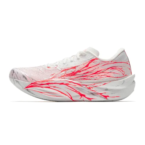Anta C202 6.0 Textile, Synthetic Leather Low top Nitrogen Technology Casual Marathon Running Shoes Men's White Red