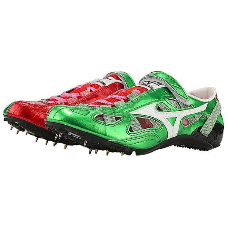 Mizuno Cushioning Slip Resistant Abrasion Resistant Running Shoes Unisex Green Black