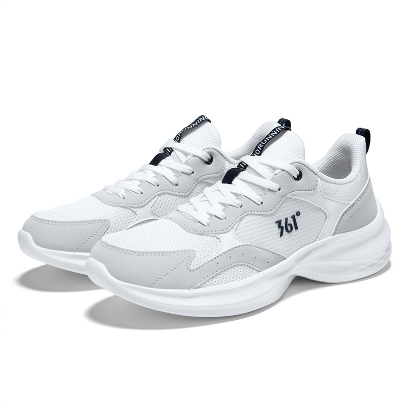 361° Cushioning Breathable Lightweight Low top Casual Running Shoes Men’s Feather White Photon Gray