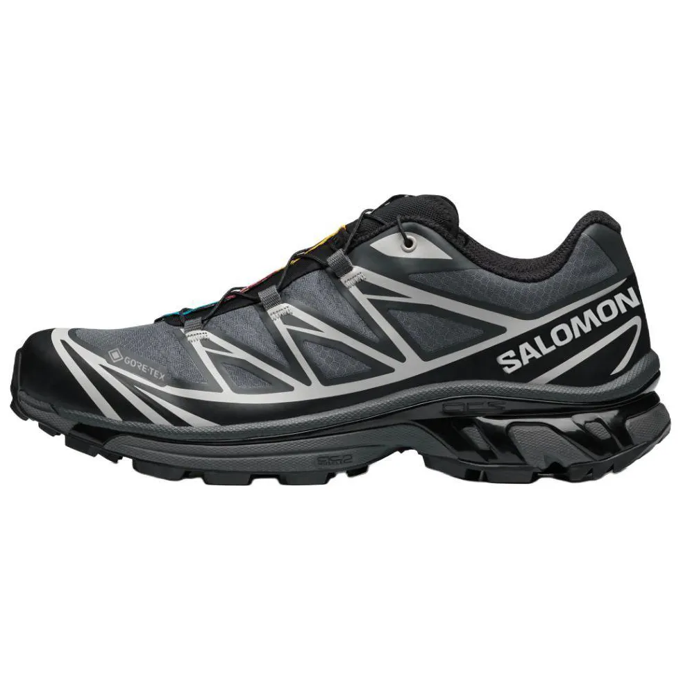 SALOMON XT-6 Waterproof Running Shoes Unisex Black Gray Silver