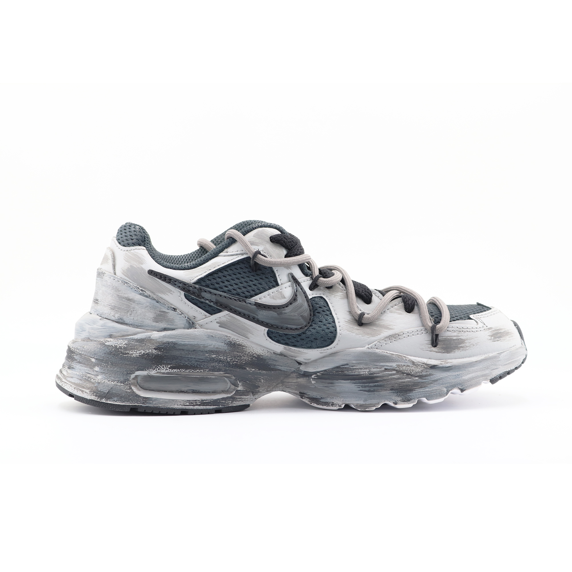 Nike Air Max Fusion Cushioning, Wear Resistant Low top Running Shoes Women’s Black Gray