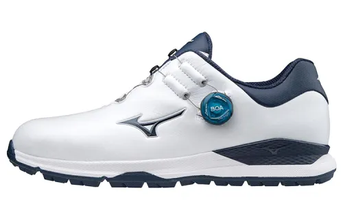 Mizuno Genem 010 Spikeless Bore Comfortable Abrasion Resistant Slip Resistant Low top Golf Shoes White Blue