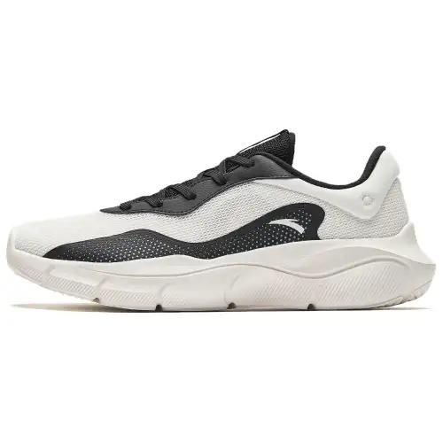 Anta Cushioning Breathable Low top Training Running Shoes Men's Black White