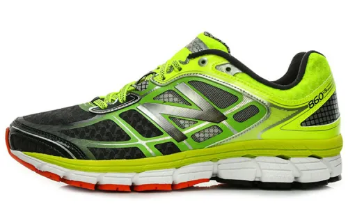 New Balance 860 Trendy And Cool Cushioning, Wear Resistant Low top Running Shoes Men's Green Black