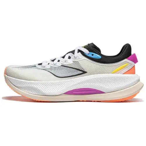 Li Ning Yueying 4 PRO Stable Fabric Low top Running Shoes Men's White Purple Orange