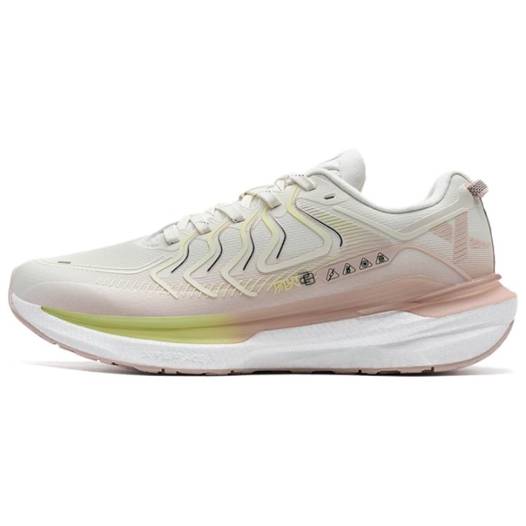 XTEP Fabric Slip Resistant, Breathable, And Resilient Low top Casual Running Shoes Women’s White Pink