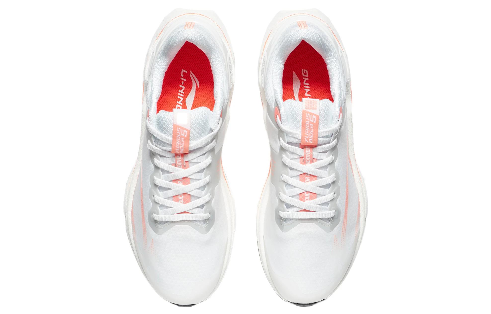 Li Ning BOOM Technology Fabric Cushioning Slip Resistant Abrasion Resistant Low top 䨻 Running Shoes Men’s White
