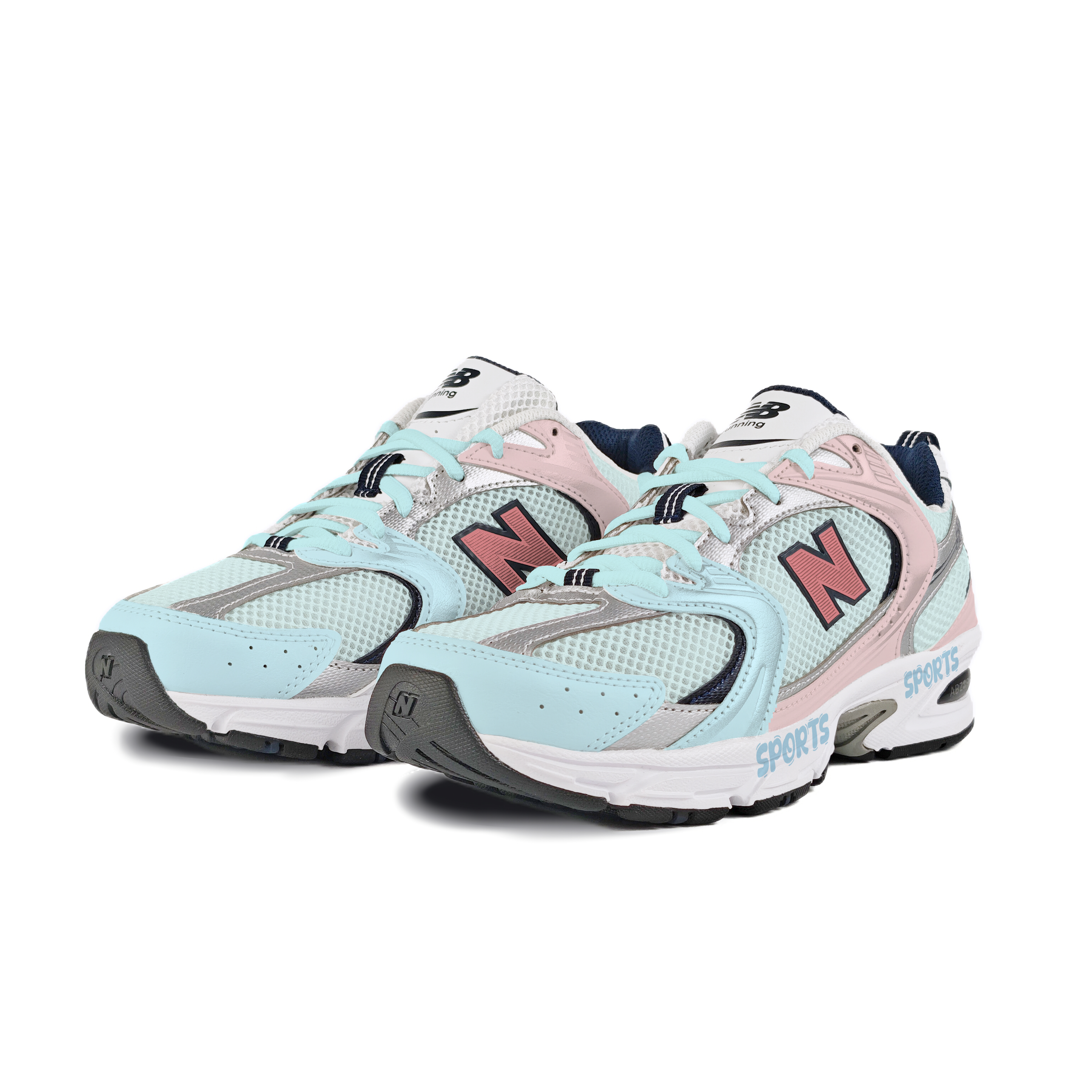 New Balance NB 530 Abrasion Resistant Low top Running Shoes Unisex Green Pink