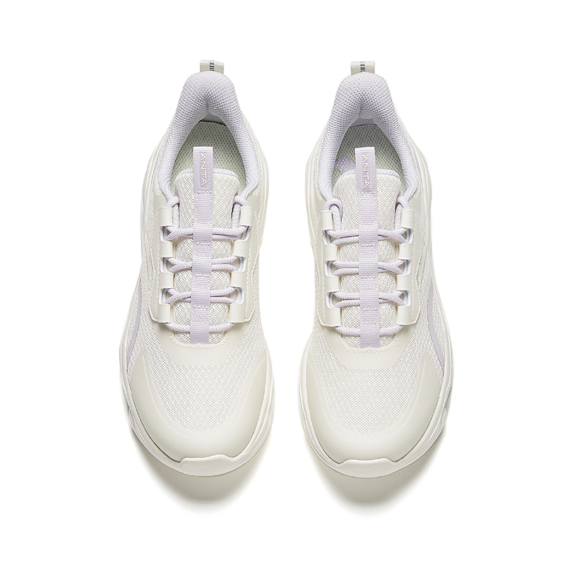 Anta Running Collection Slip Resistant Abrasion Resistant Low top Running Shoes Women’s White Purple