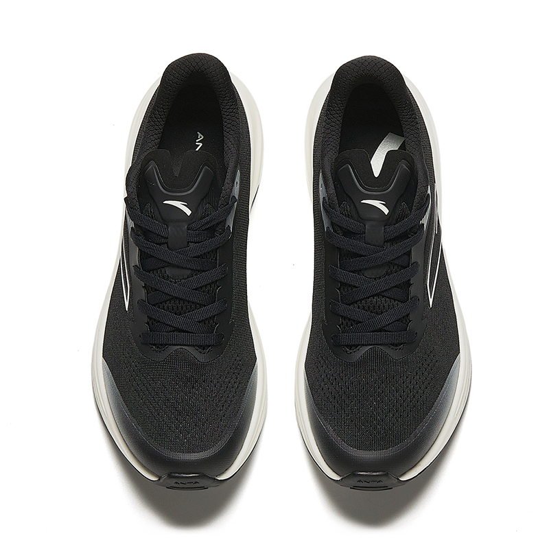 Anta Road Run Mesh Cushioning Abrasion Resistant Rebound Low top Running Shoes Women’s Black White