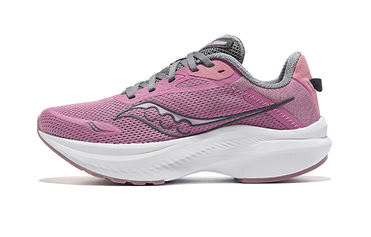 Saucony Axon 3 Mesh Breathable Cushioning Low top Casual Running Shoes Women’s Pink
