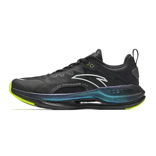 Anta Running Collection Slip Resistant Abrasion Resistant Low top Running Shoes Men's Black