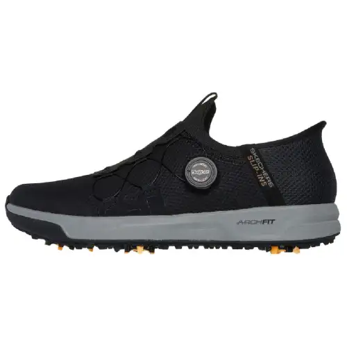 Skechers Slip Ins Abrasion Resistant Low top Golf Shoes Men's Black Gray