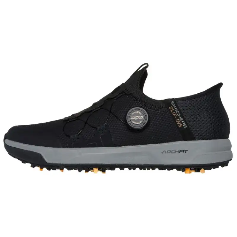 Skechers Slip Ins Abrasion Resistant Low top Golf Shoes Men's Black Gray