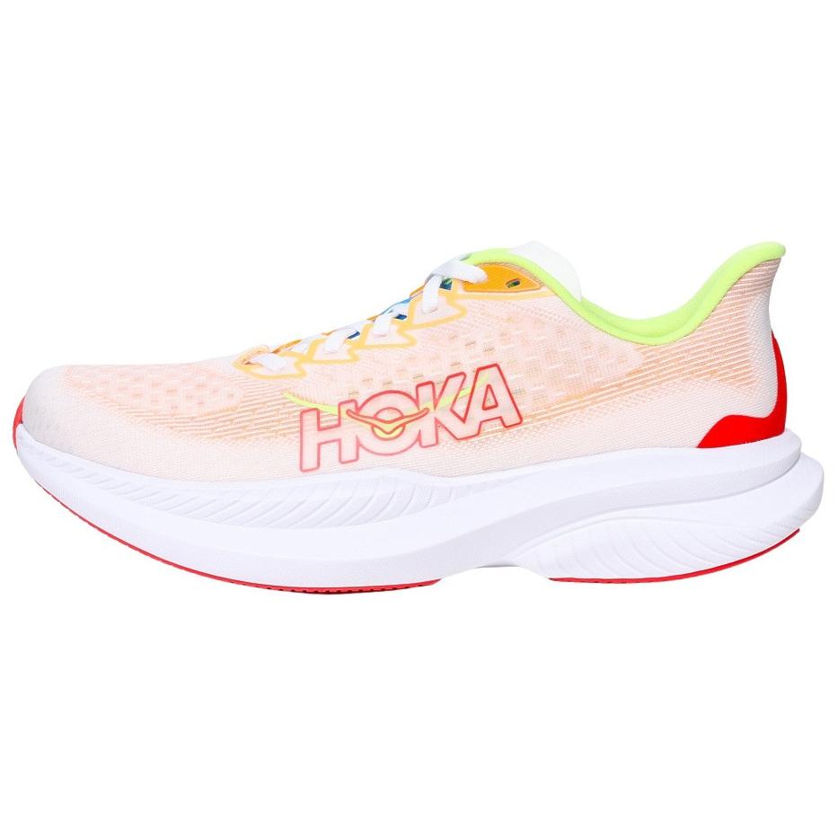 HOKA ONE ONE MACH 6 comfortable, soft and non-slip low-cut running shoes for men, white and orange