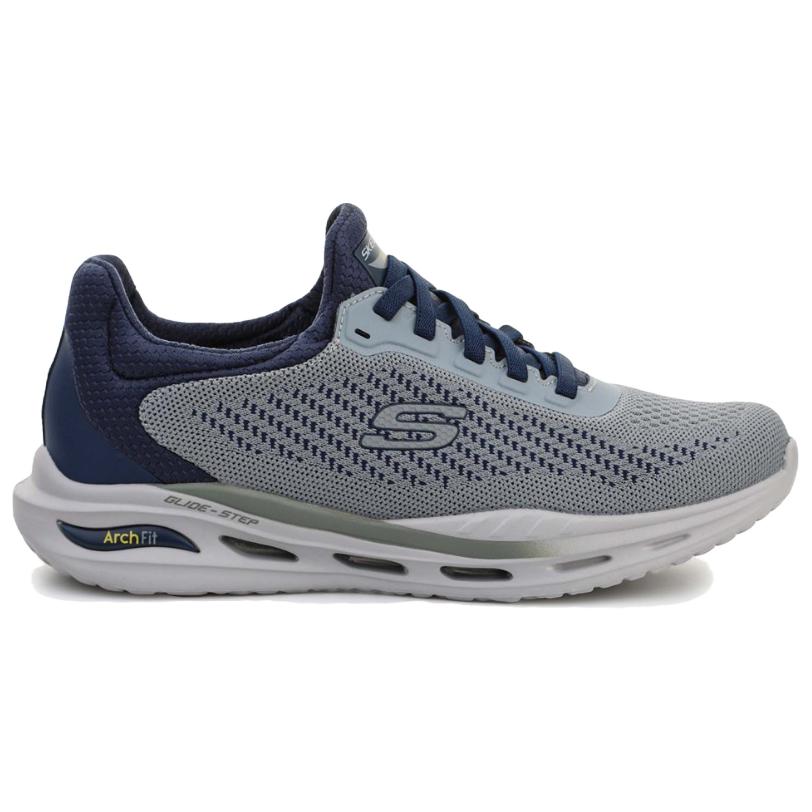 Skechers ARCH FIT ORVAN Cushioning Abrasion Resistant Cushioning, Wear Resistant Low top Running Shoes Men’s Gray Blue