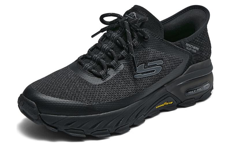 Skechers Comfortable Cushioning Abrasion Resistant Breathable Low top Running Shoes Men’s Black