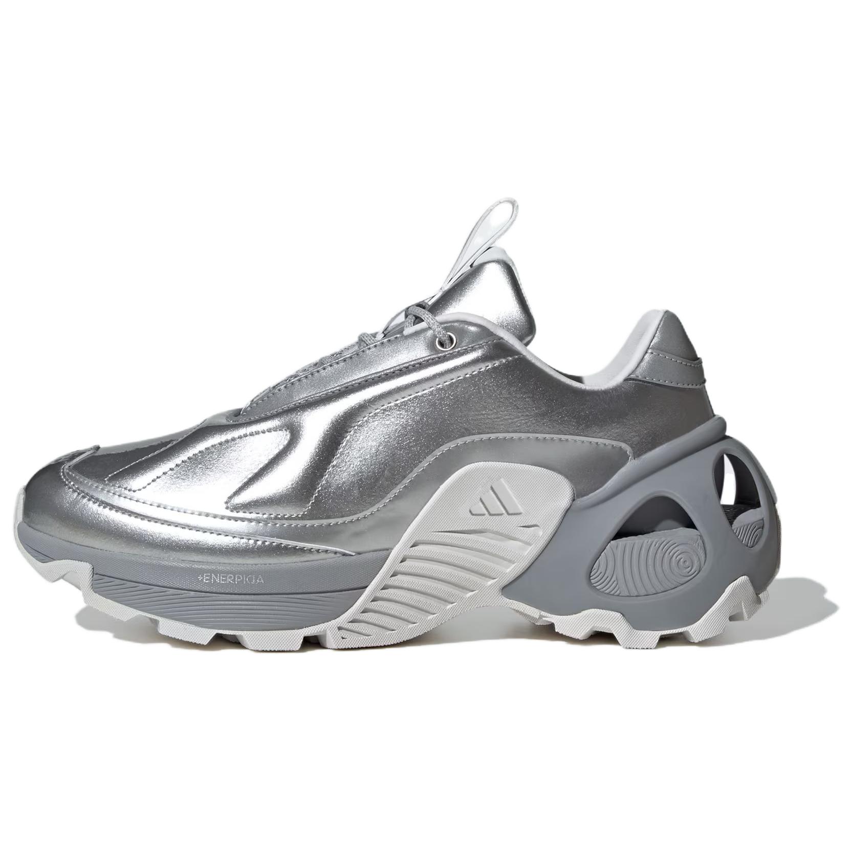 Adidas Wonder Runner Comfortable Slip Resistant Abrasion Resistant Low top Running Shoes Unisex Silver Gray