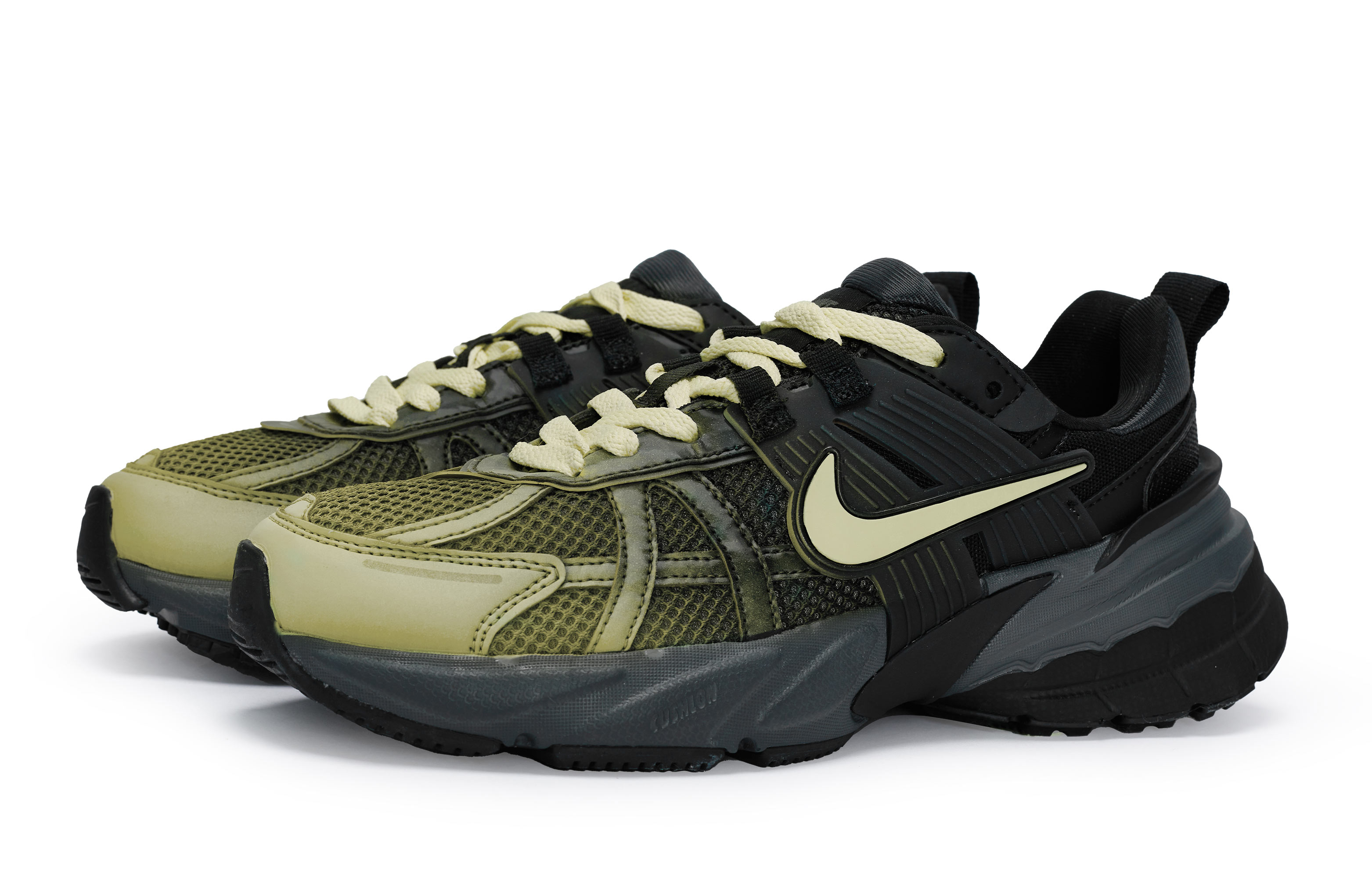 Nike V2K Run Cushioning Abrasion Resistant Cushioning, Wear Resistant Low top Running Shoes Women’s Black Rice Yellow